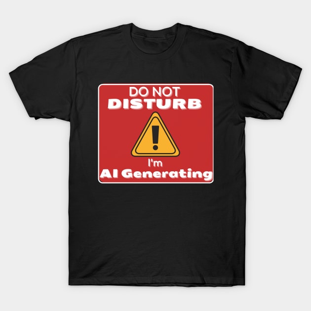 Do Not Disturb Im AI Generating T-Shirt by JokenLove